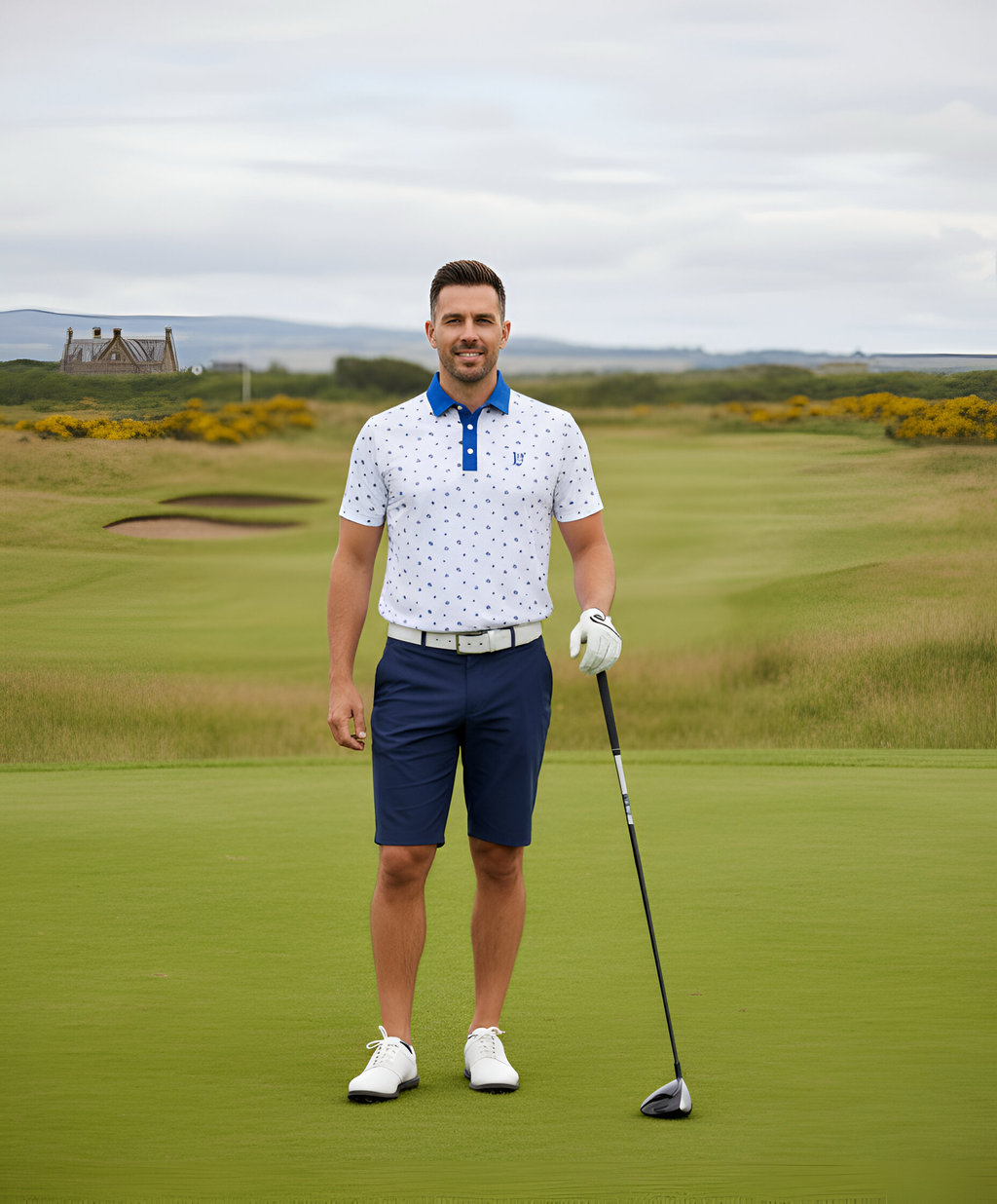 Shetland Men’s Golf Shirt — Loch Wild