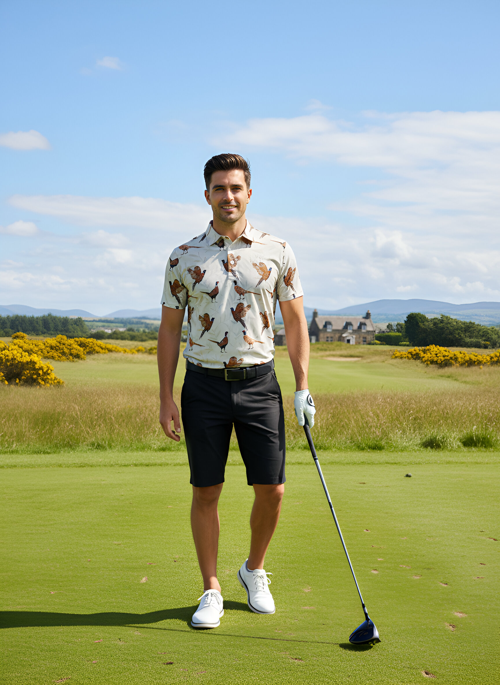Carrick Men's Golf Shirt - Loch Wild